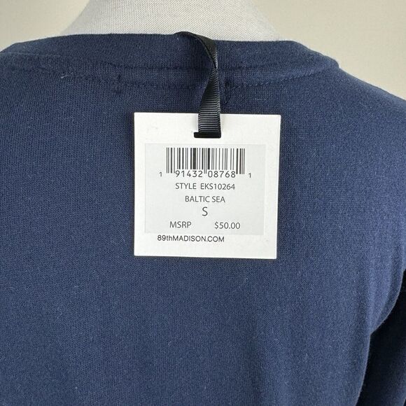 89th & Madison Women Blue Dressy Sweater SMALL NWT 2 for 1 - Picture 5 of 11
